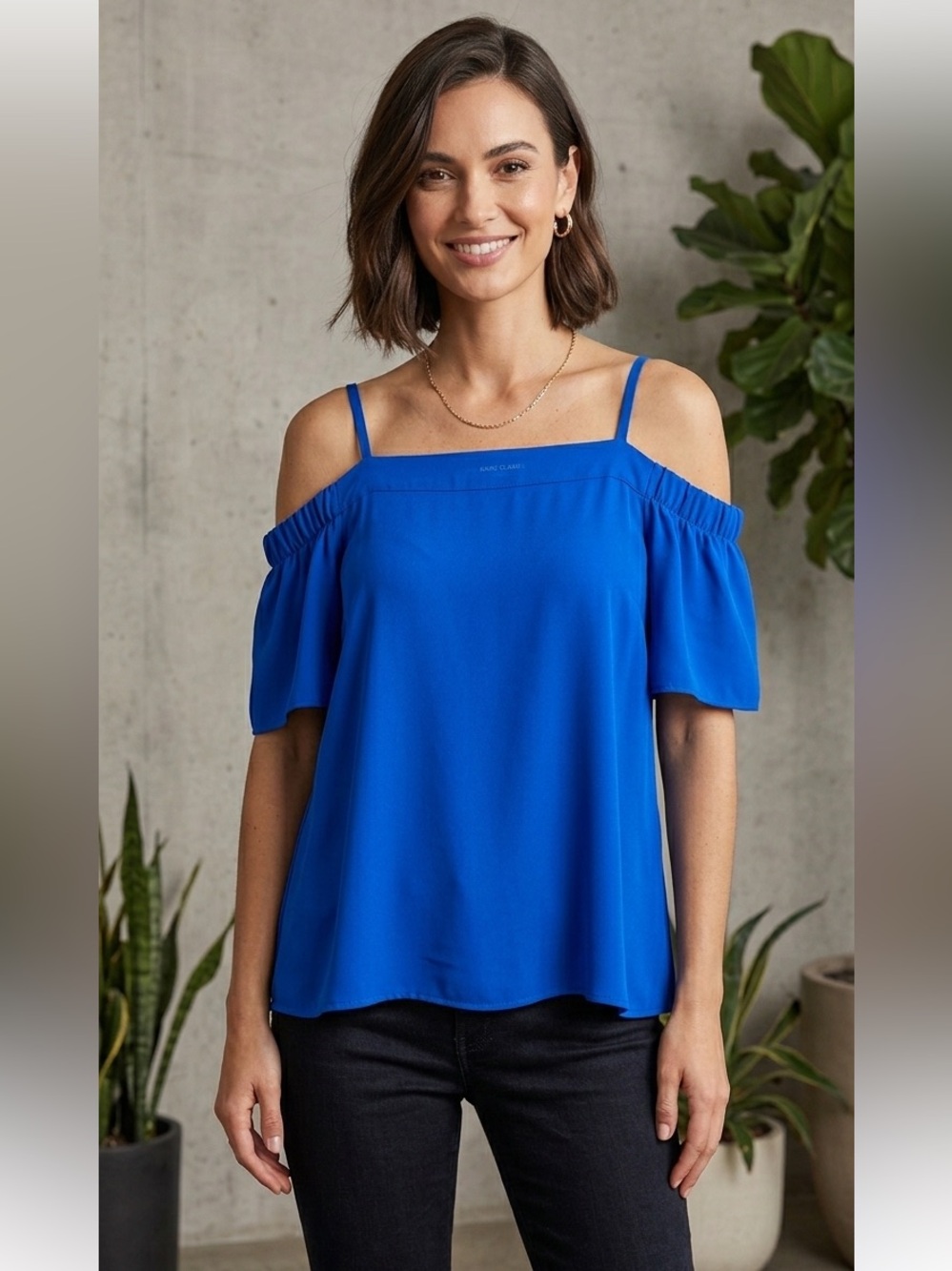 Jade Melody Tam Blue Off Shoulder Blouse
